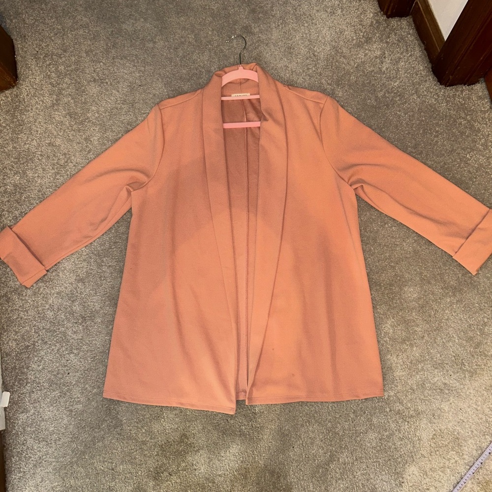 JODIFL Blush Pink Open Front lightweight blouse